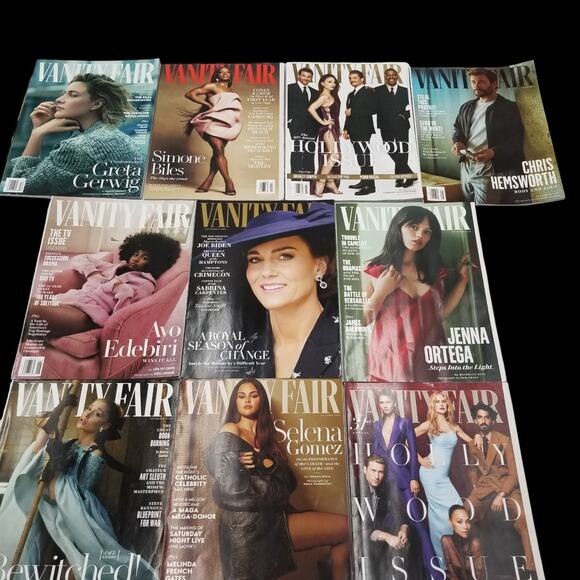 VANITY FAIR 2024 LOT/10ea JAN-FEB-MAR-MAY-JUE-JUL-AUG-SEP-OCT-NOV-HOLLYWOOD GUC - Picture 1 of 1